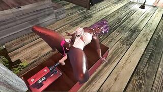 Horny Femboy Spreads His Hole For The Sex Machine, Moaning As It Fucks Him Hard.