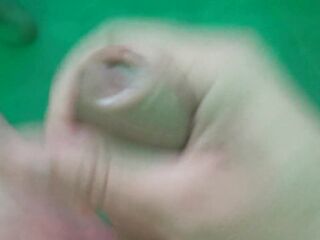 POV solo sexually excited dude masturbation