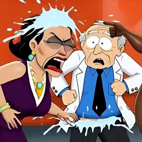 Married Cuckold Worships a Big Black Ass. Cartoon