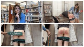Licks at the library! Librarian Miss Katherine shows you the consequences of broken rules