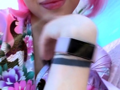 Japanese babe fucked outdoors