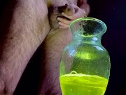 Italian hunk strong yellow piss in glass  Part 1