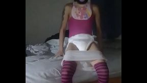 Diaper Humiliation - Loser can`t touch into her diaper
