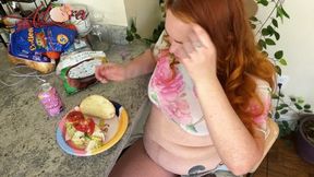 Eating Lunch Belly Stuffing (mp4)