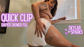 quick clip: filling my diaper in the shower ABDL
