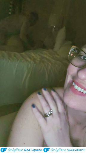 Cuckquean Selfie - My View From The Cuck Chair As My Husband Fucks A Girl We Found In Vegas