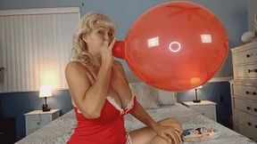 B2P With Charlee In Red Lingerie