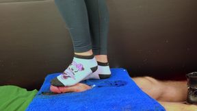CBT Cock Trampling in Boots, Socks and Barefoot Until He Cum, Femdom Jozi Trample
