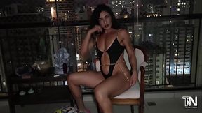 Latina Bombshell in Black Bodysuit Teases, Pleases & Gets Wrecked Hard