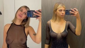 Hot young mom with big tits will get you hot (try on haul)
