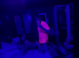 Dirty, hard and shiny sex under ultraviolet lights…💚🩷🩵