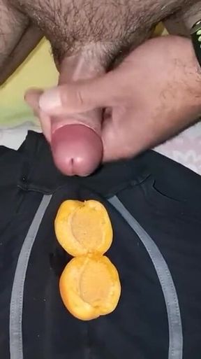 Breakfast with apricot and sperm