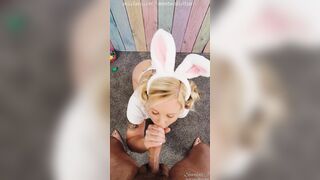 Easter Bunny Facial and Cum Bubble pov.