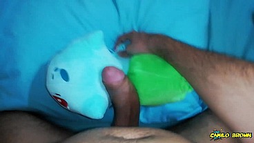 Fucking my bulbasaur plush until I cum all over it - Camilo Brown
