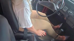 Pumps closeup: driving the 1976 BEETLE VW