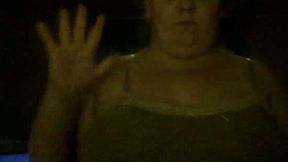 Bitchy BBW mommy fondles her huge hooters on webcam
