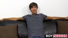 Fresh homo Jayson Steel interviewed before jacking off