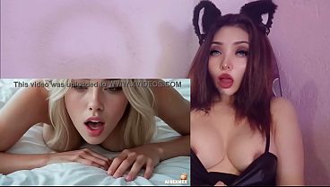 Having her first anal experience with my blonde stepsister - Masturbating with AI