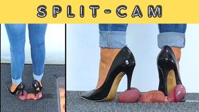 Castrated Under My Office Stilettos - Split Cam - AmbersCBT - 65SPC