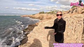 German skinny blonde milf having outdoor sex in mallorca