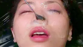 Two ty Asian girls get cum injected everywhere