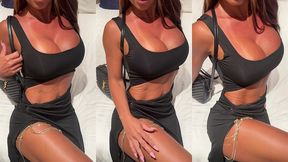 black dress tease
