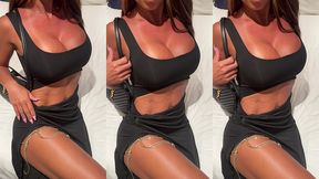 black dress tease