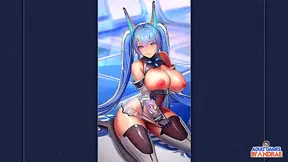 Curvy Anime Beauty Bares Luscious Curves in Steamy Solo Tease