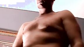 ”Deviant hung amateur strips naked & beats his thick meat”