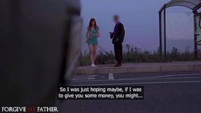 Petite French redhead Anna Yade gets picked up and fucked hard doggy