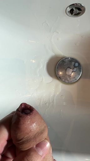 Cumshot in the sink