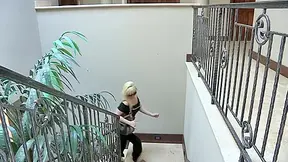 Lou Charmelle gives an amazing blowjob to a horny dude