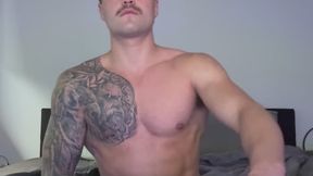 Stroking my hard cock for you