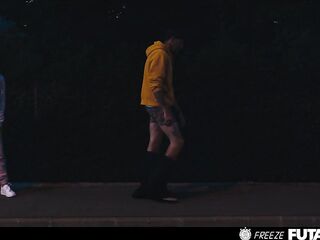 Hawt Futanari Gals and Time Stop See Sex Epic Transgender Surprise Fuckfest Trailer