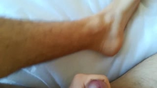 Hairy Uncut dad cum after 11 days edging