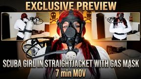 Straightjacket + SCUBA Gear: Helpless Bondage & Restricted Breathing - 7 Min MOV HD