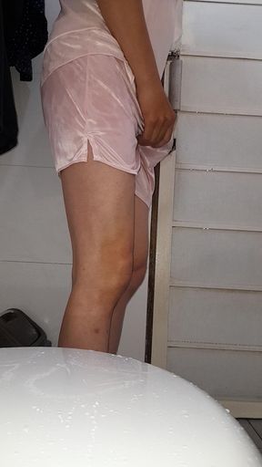 Cum Inside Satin Silk Sleepwear Set