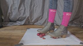 Chrissy heeled ankle boot crush potato