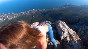 Risky  fuck on a cliff