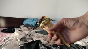 Amateur Couple Crazy Sex. Sexy Latina Sensual Blowjob Ice Cream. Amateur Brunette Tries on Clothes and Cuts Them