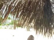 Caught Busting HUGE load on public beach