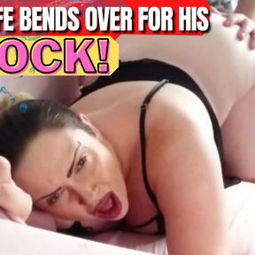 Horny wife bends over for his big cock - Rosie Belle