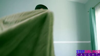 Petite Aria Valencia dominates her stepbrother with rough handjobs and deep creampie