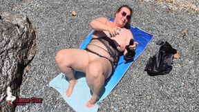 Squirting Masturbation on the Beach