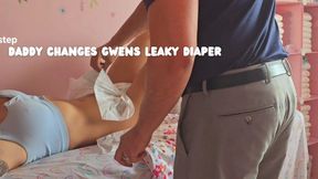 Step Daddy Changes Gwens Leaky Diaper