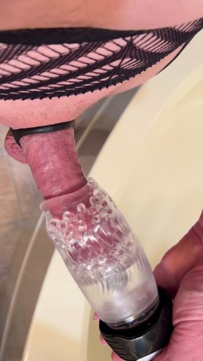 Tulip Auto Stroker POV01 With Crossdressing Fantasy Cumshot Ending