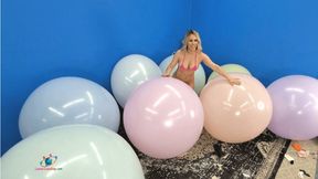Bunny's 36-in Pastel Balloon Popping Cam 2 4K (3840x2160)