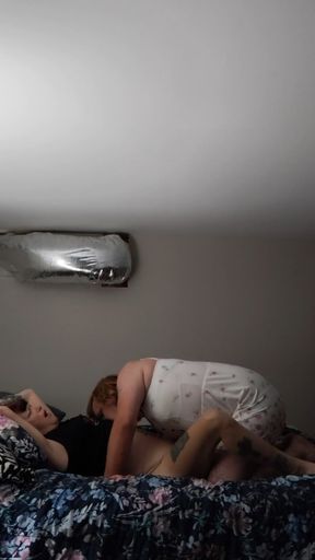 Cum swapping with sexy cis wife and pounding her tight pussy   Clip 2