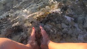My Feet in the Sea Over the Stones
