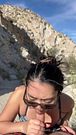 OUTDOOR blowjob while hiking in the desert - AMATEUR WMAF - Cum in Mouth PUBLIC BJ Swallow